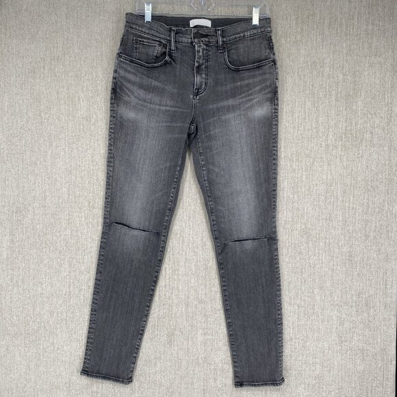 Moussy Vintage Jeans Faded Skinny Distressed Slim Whisker Stretch